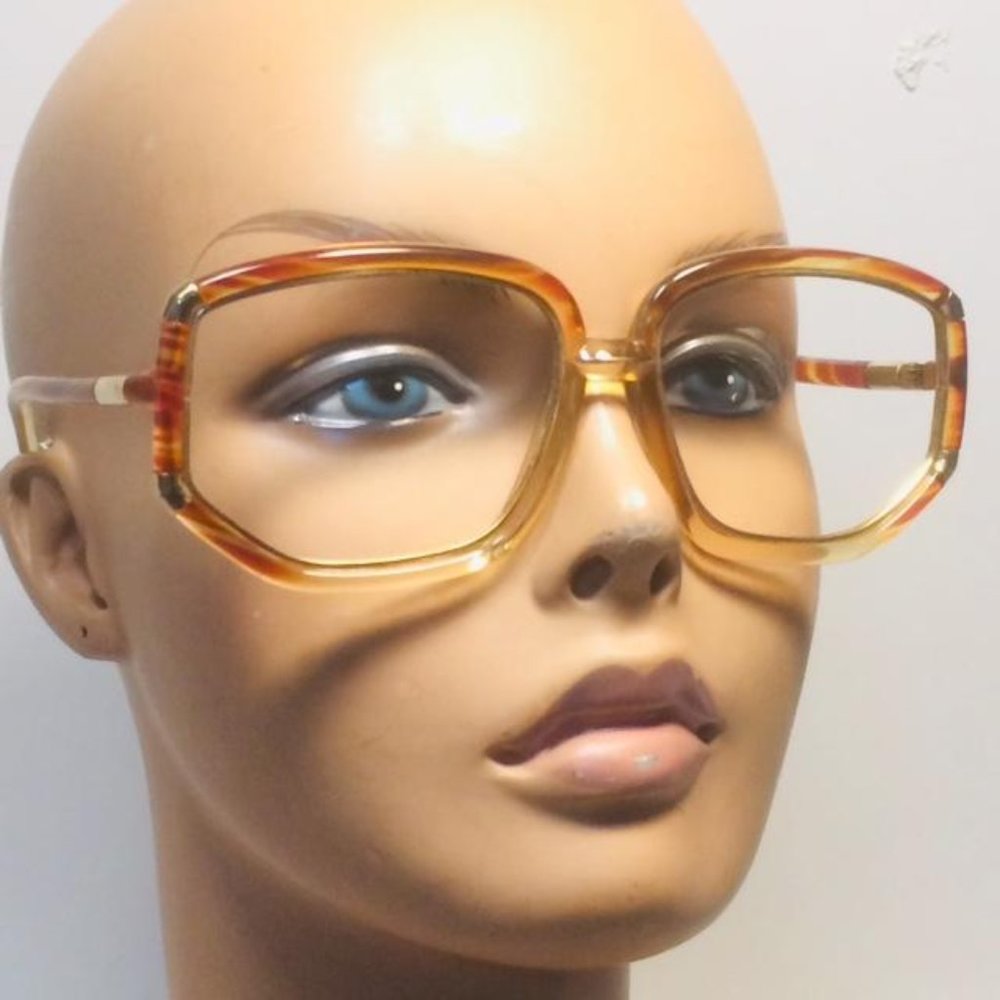 Vtg Ted Lapidus Faux Tortoise Sunglass Frames